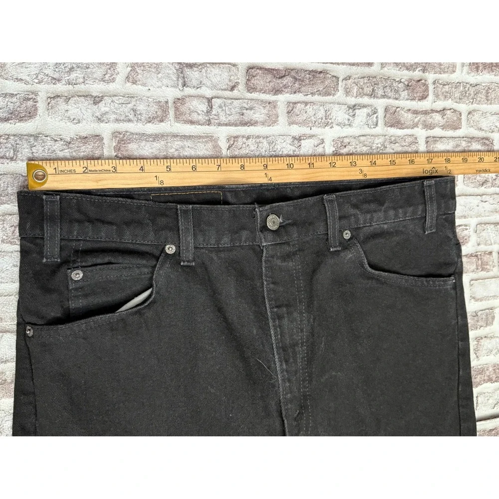 Vintage Levis 505 Orange Tab Black Jeans USA 38x30 Regular Straight Leg 1995